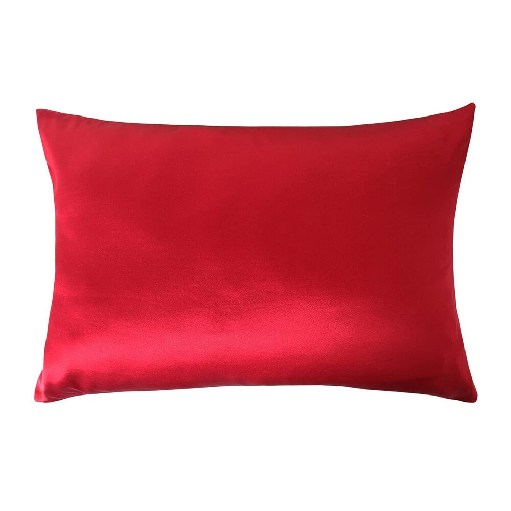 8315 Nature Silk Pillowcase 14x20 Burgundy Double Sides 19 Momme Thick 100%